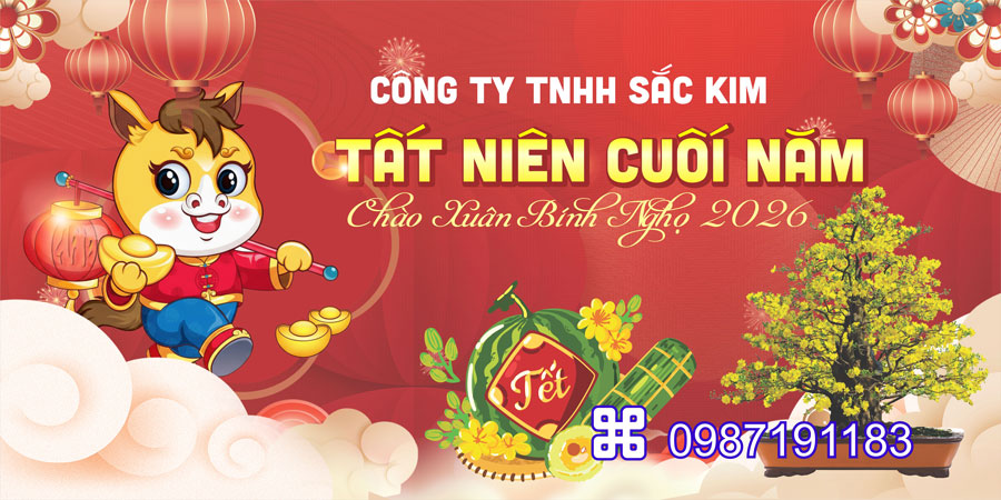 Mẫu backdrop Tết Bính Ngọ 2026 - MÃ 19