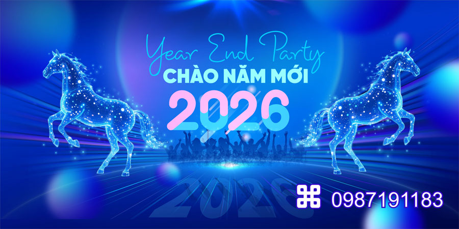 Mẫu backdrop Tết Bính Ngọ 2026 - MÃ 32
