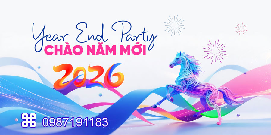 Mẫu backdrop Tết Bính Ngọ 2026 - MÃ 61