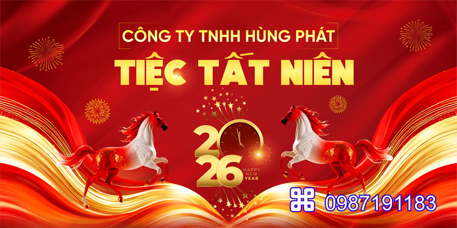 Mẫu backdrop Tết Bính Ngọ 2026 - MÃ 78