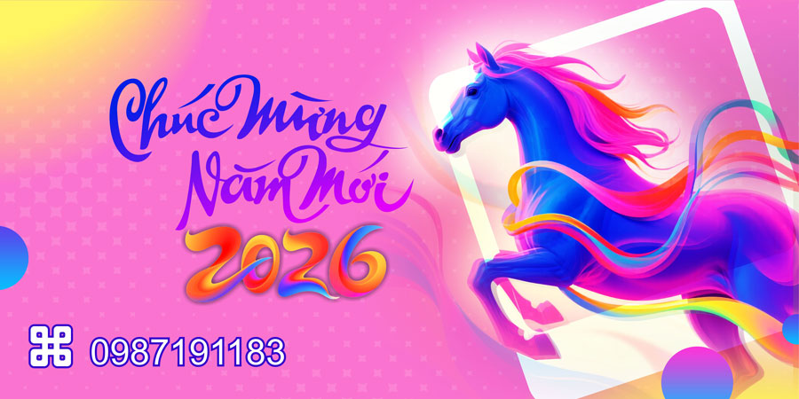 Mẫu backdrop Tết Bính Ngọ 2026 - MÃ 88