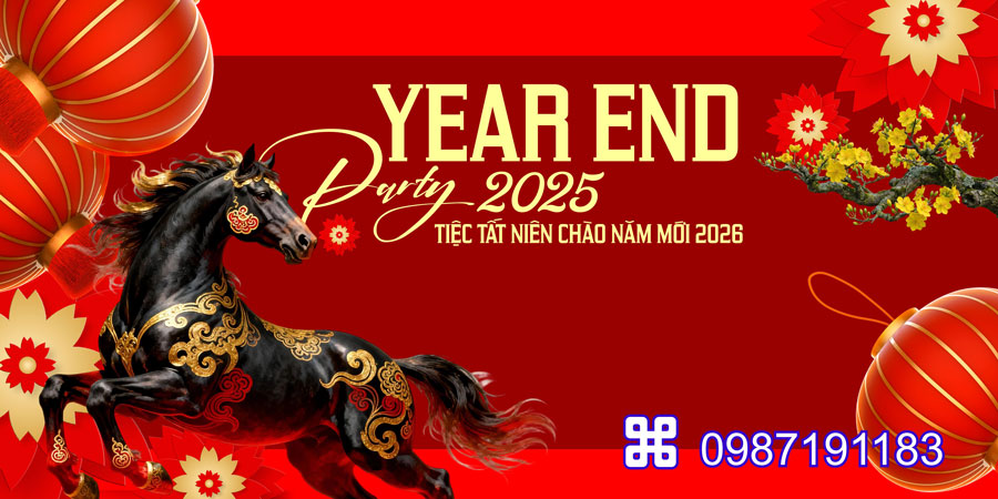 Mẫu backdrop Tết Bính Ngọ 2026 - MÃ 93
