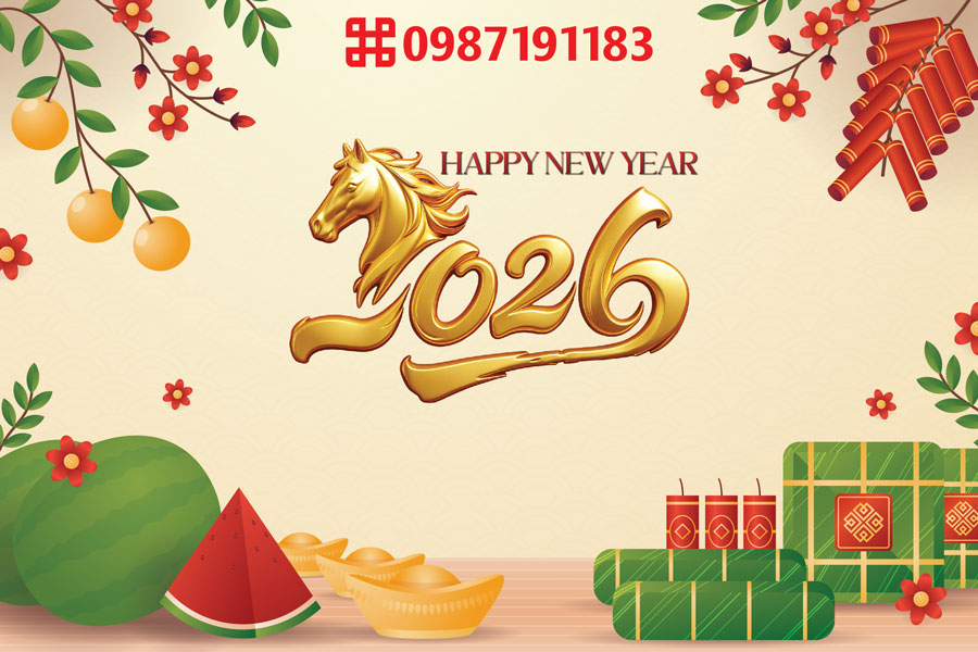 Tổng hợp 20+ mẫu backdrop 2026 Tết Bính Ngọ đẹp – P2