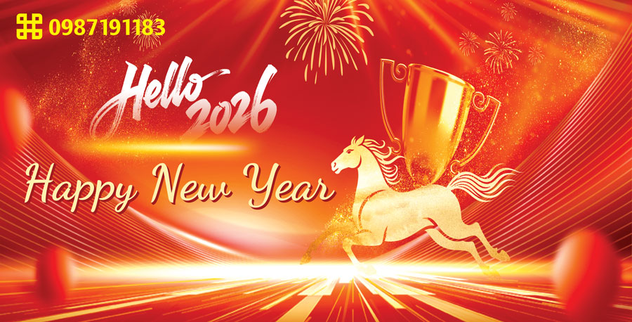 Mẫu backdrop 2026 Tết Bính Ngọ - Mã sản phẩm 17