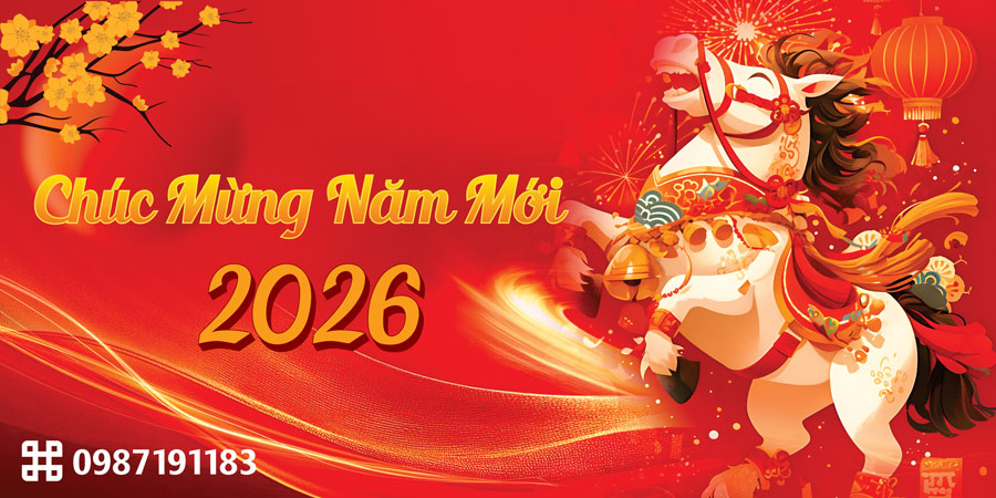 Mẫu backdrop 2026 Tết Bính Ngọ - Mã sản phẩm 32