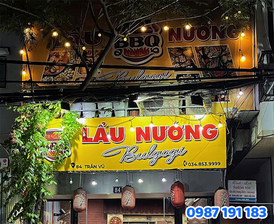 Mẫu bảng hiệu quán nướng đẹp số 4