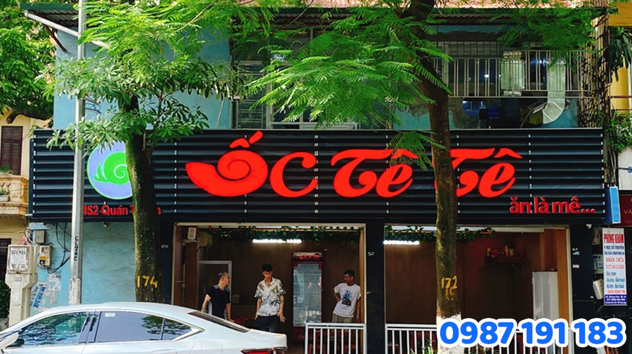 TOP 05 Yếu tố quan trọng khi thiết kế bảng hiệu quán ốc