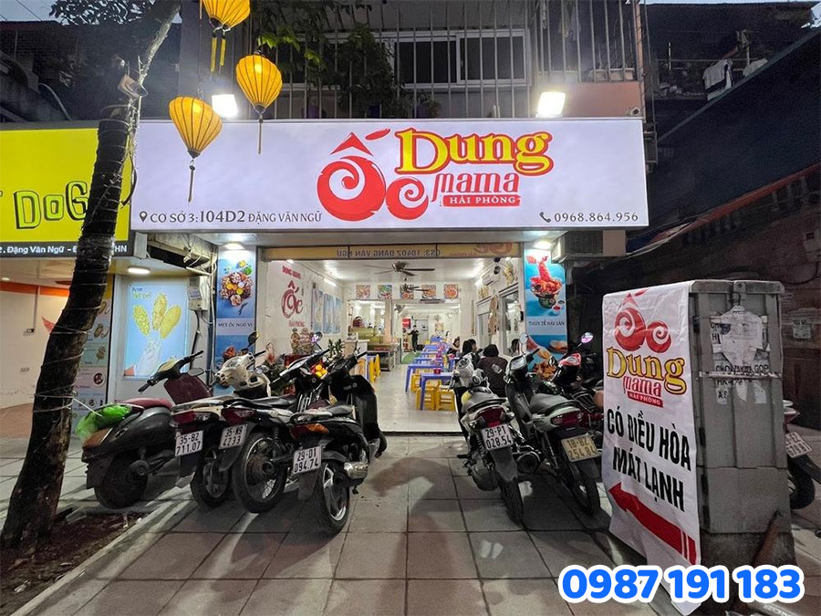 Mẫu bảng hiệu quán ốc đẹp số 6