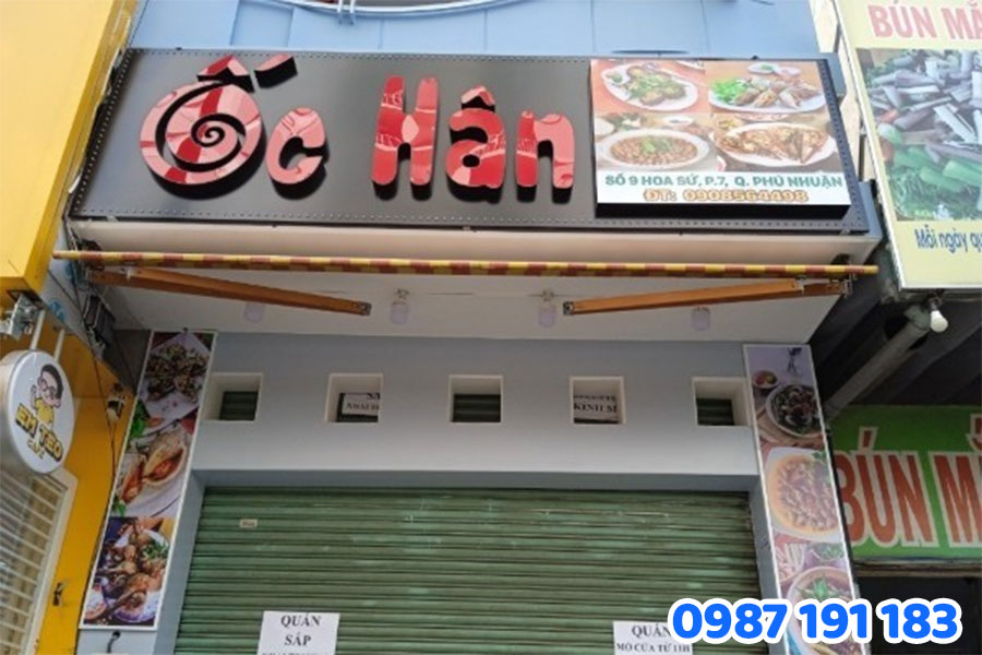 Mẫu bảng hiệu quán ốc đẹp số 7