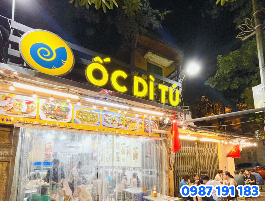 Bảng hiệu có quan trọng với quán ốc không