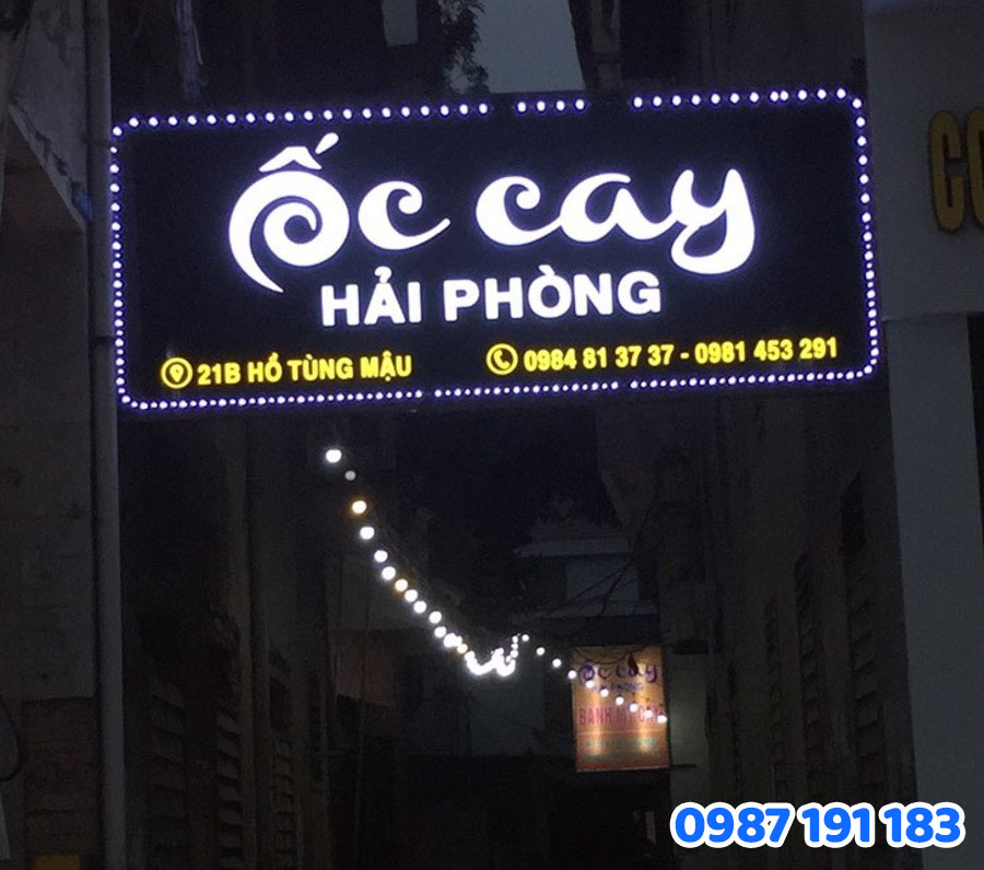 Mẫu bảng hiệu quán ốc đẹp số 2