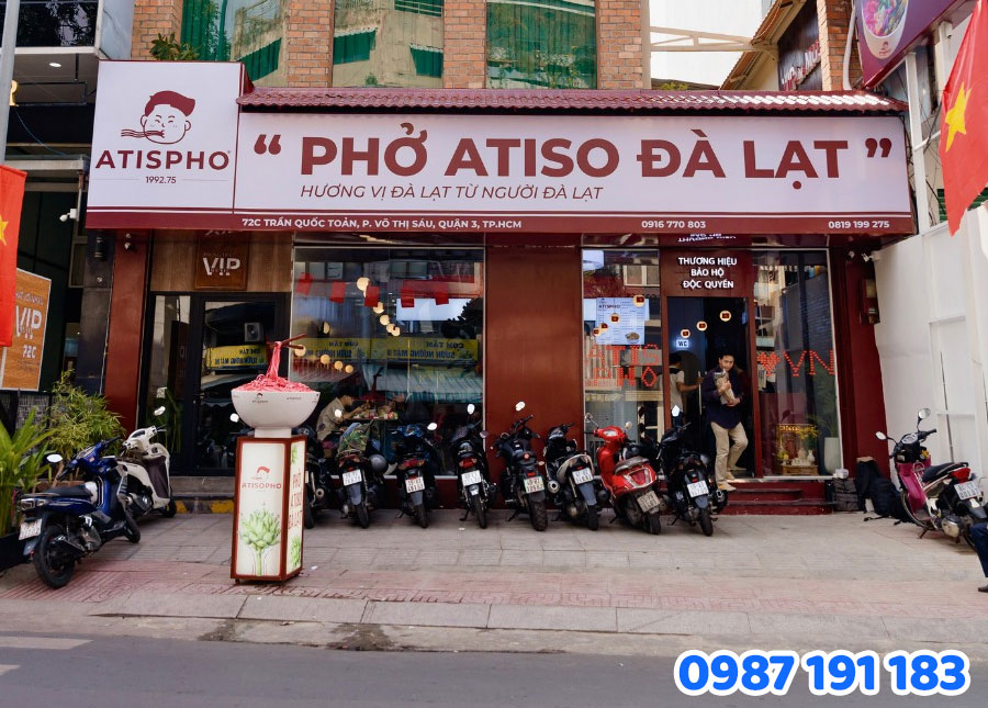 Quy trình thiết kế – thi công bảng hiệu quán phở