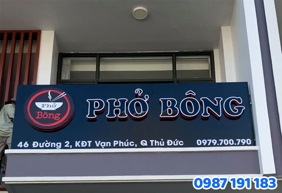 Các loại bảng hiệu phổ biến cho quán phở