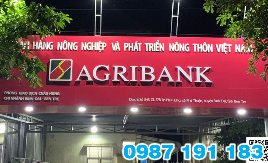 Làm bảng hiệu ngân hàng Agribank cho các chi nhánh TPHCM