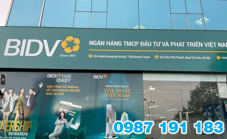 Mẫu bảng hiệu ngân hàng BIDV 06