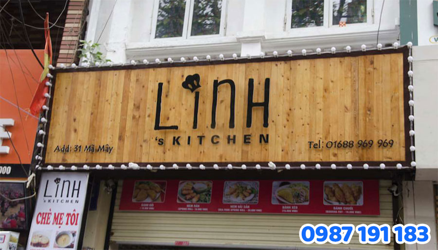 Quy trình thiết kế – thi công bảng hiệu ăn uống tại Sắc Kim
