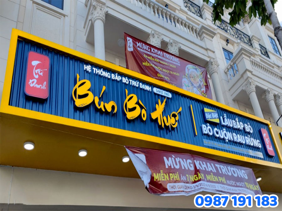 Kích thước bảng hiệu