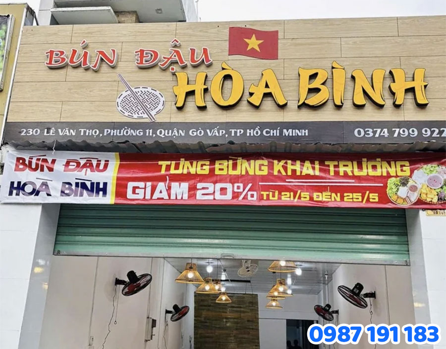 Mẫu bảng hiệu quán ăn uống đẹp số 02