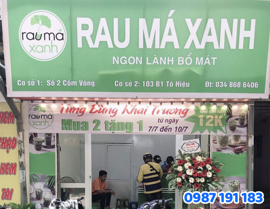 04 yếu tố khi thiết kế bảng hiệu rau má