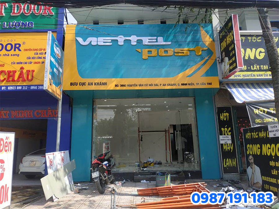 Bảng hiệu Viettel Post cần thi công đúng quy chuẩn