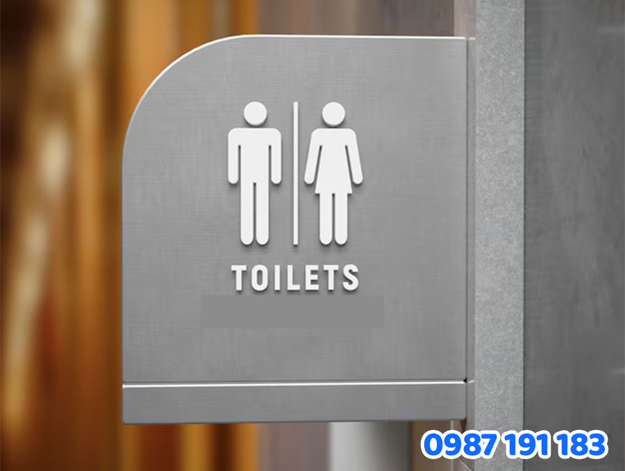 bảng hiệu WC nam nữ tại trung tâm thương mại mẫu số 1