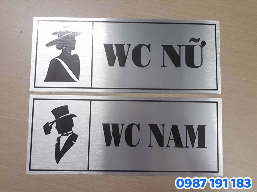 Bảng hiệu WC Inox