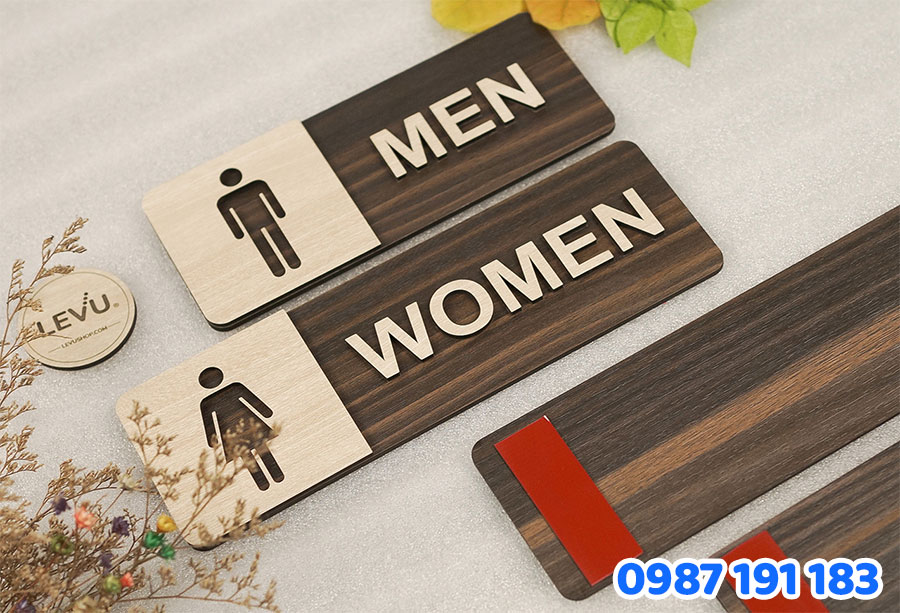 bảng hiệu WC nam nữ tại quán cafe - quán ăn mẫu số 1