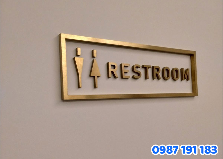 bảng hiệu WC nam nữ tại nhà hàng - khách sạn mẫu số 1