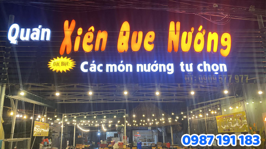 Bảng hiệu xiên nướng nên có thông tin gì? Đặt ở đâu?