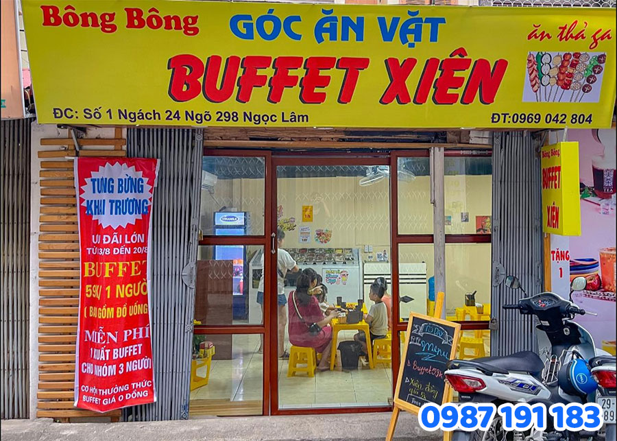 Biển hiệu xiên nướng nên đặt ở đâu?