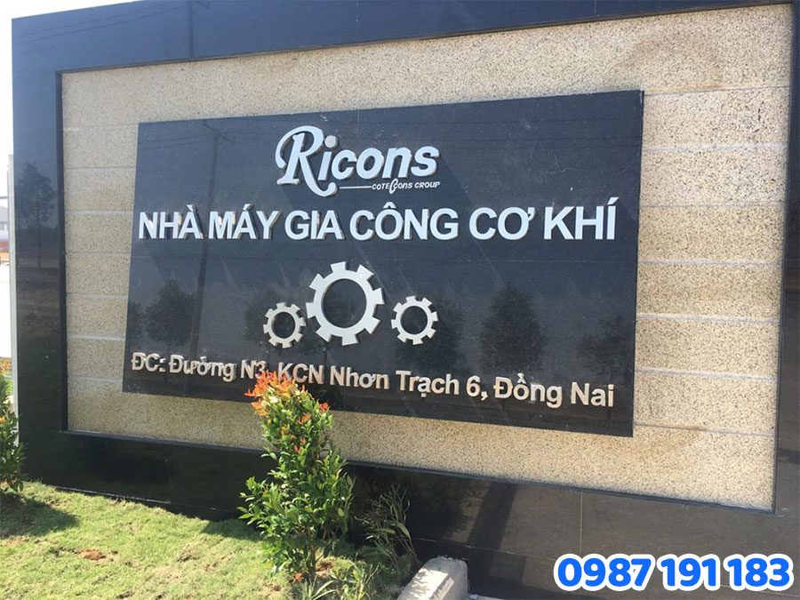 Bảng hiệu Alu + chữ nổi