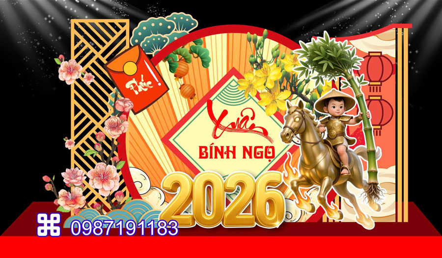 Top 20+ mẫu cổng chào Tết 2026 chất liệu formex khung sắt