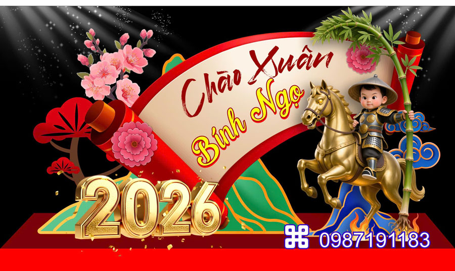 Mẫu cổng chào Tết 2026 mã 02