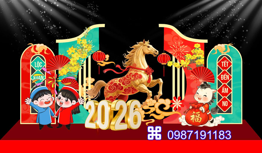 Mẫu cổng chào Tết 2026 mã 03