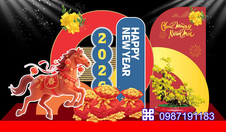 Mẫu cổng chào Tết 2026 mã 05