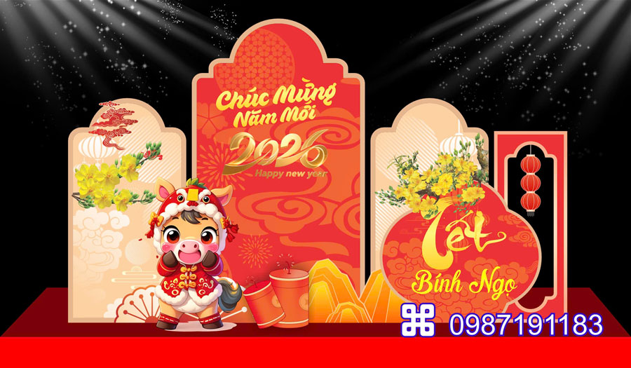 Mẫu cổng chào Tết 2026 mã 06