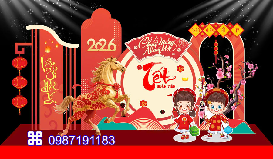 Mẫu cổng chào Tết 2026 mã 08