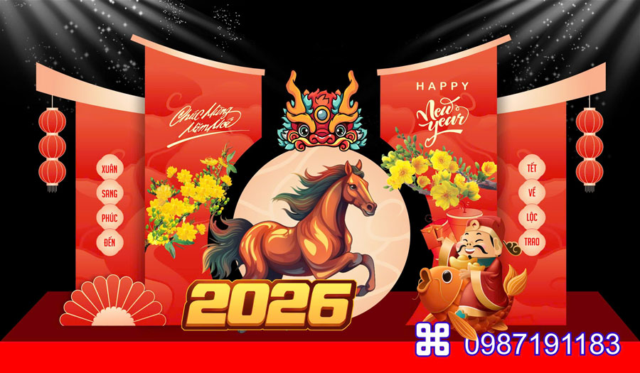 Mẫu cổng chào Tết 2026 mã 09