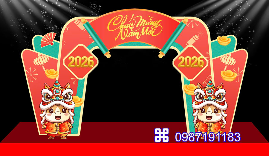 Mẫu cổng chào Tết 2026 mã 11