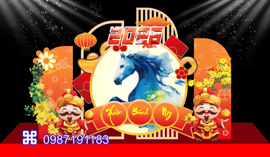 Mẫu cổng chào Tết 2026 mã 12