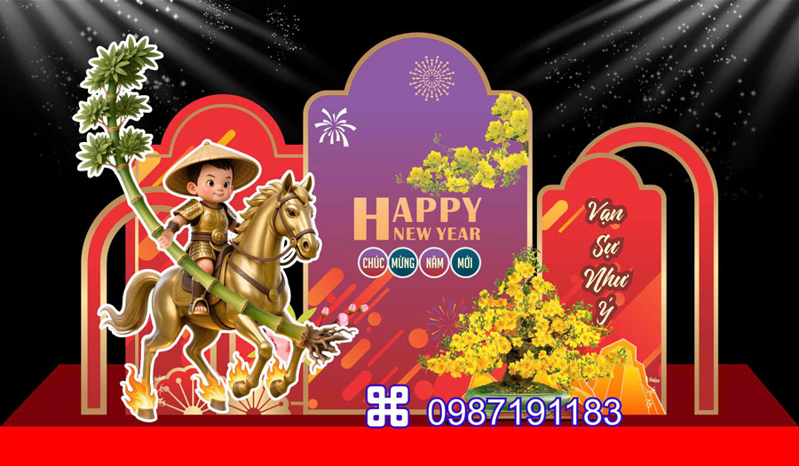 Mẫu cổng chào Tết 2026 mã 13