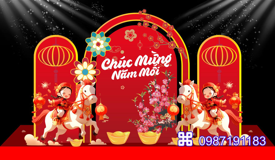 Mẫu cổng chào Tết 2026 mã 20