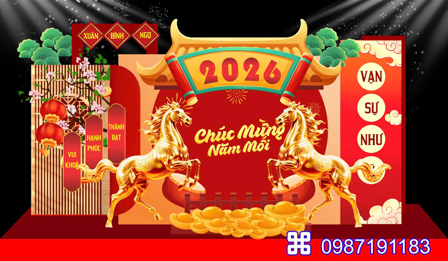 Mẫu cổng chào Tết 2026 mã 18