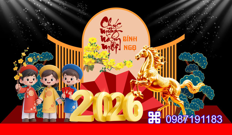 Mẫu cổng chào Tết 2026 mã 21