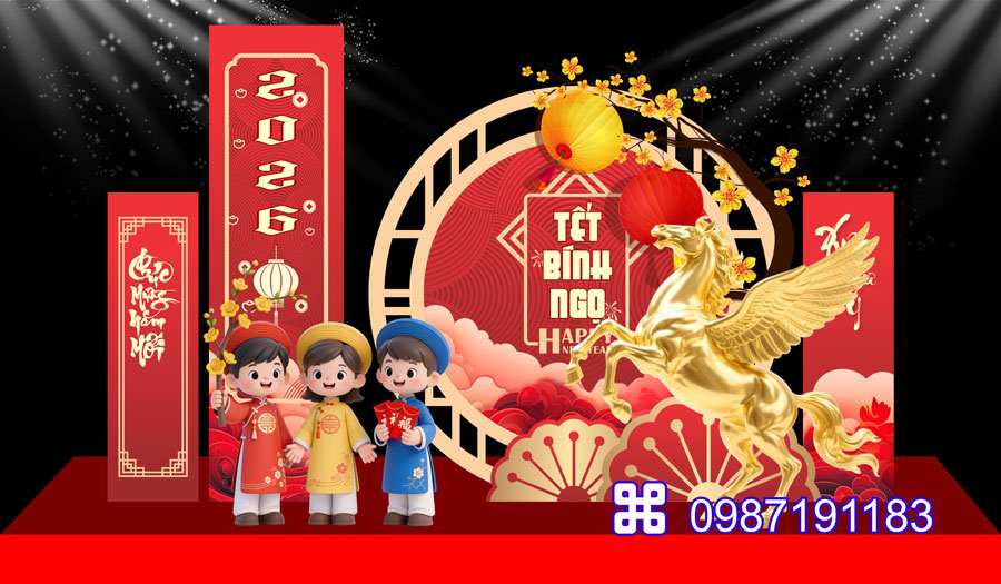 Mẫu cổng chào Tết 2026 mã 22