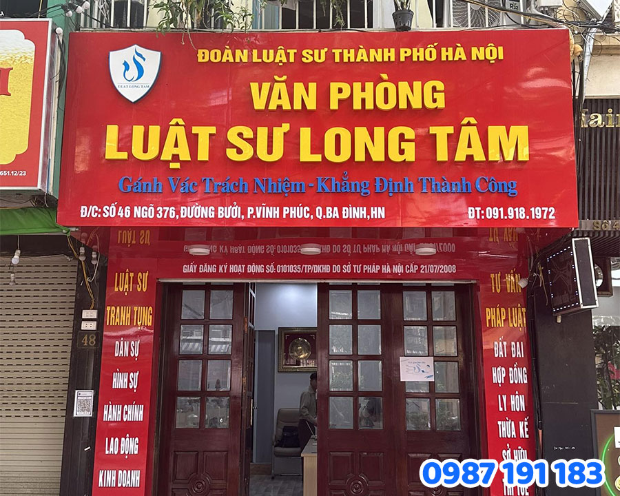 Biển Hiệu Alu Chữ Nổi công ty luật