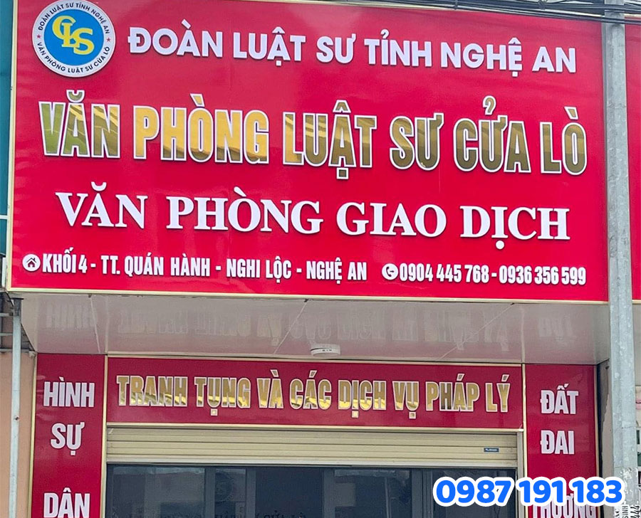 Biển Hiệu Inox Cao Cấp cho công ty luật