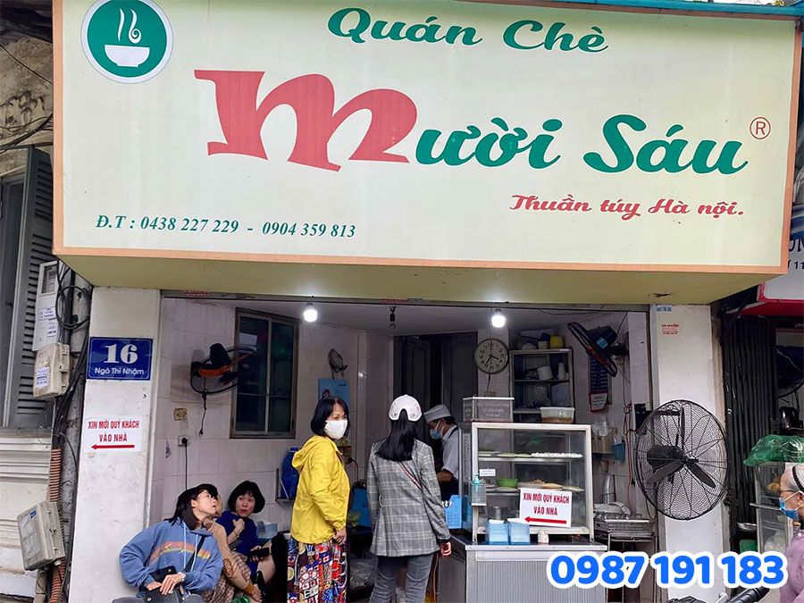 Bảng Hiệu quán chè bằng Bạt Hiflex mẫu 1