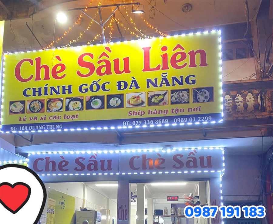 Bảng Hiệu quán chè bằng Bạt Hiflex mẫu 3