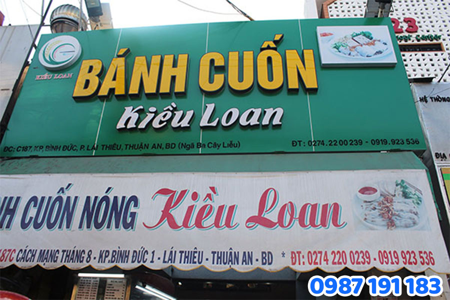 Nội Dung Nên Có Trên Bảng Hiệu Bánh Cuốn